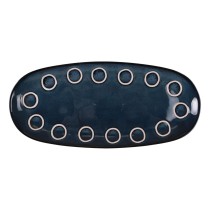 Plat à Gratin La Mediterránea Almudena Bleu Oblongue 33 x 14,8 x 2,7 cm (12 Unités)