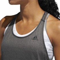 Maillot de Corps sans Manches pour Femme Adidas 3 Stripes Tank Gris foncé