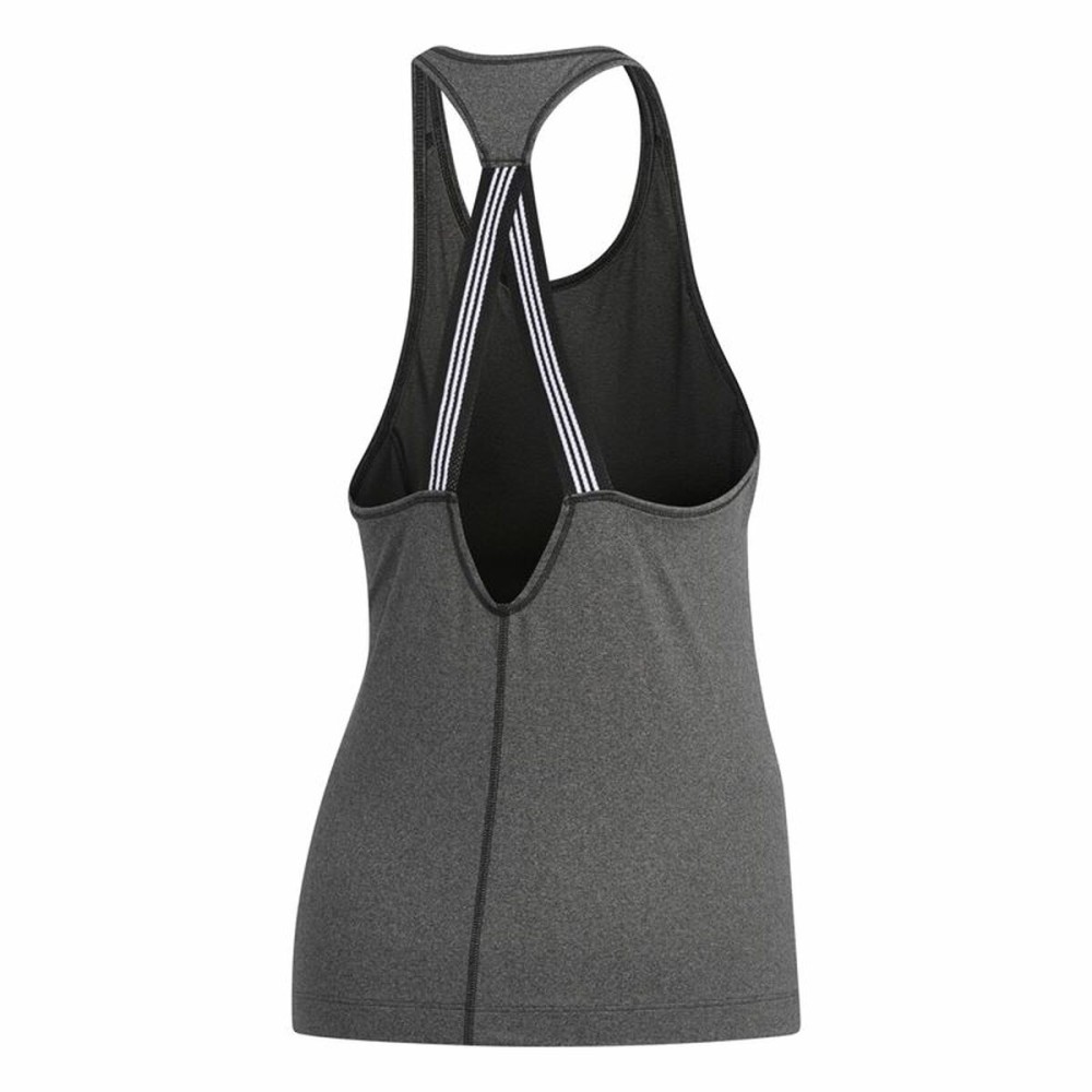 Maillot de Corps sans Manches pour Femme Adidas 3 Stripes Tank Gris foncé