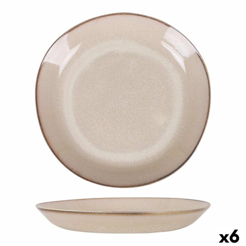 Deep Plate Duomo Beige Ø 23 cm (6 Units)