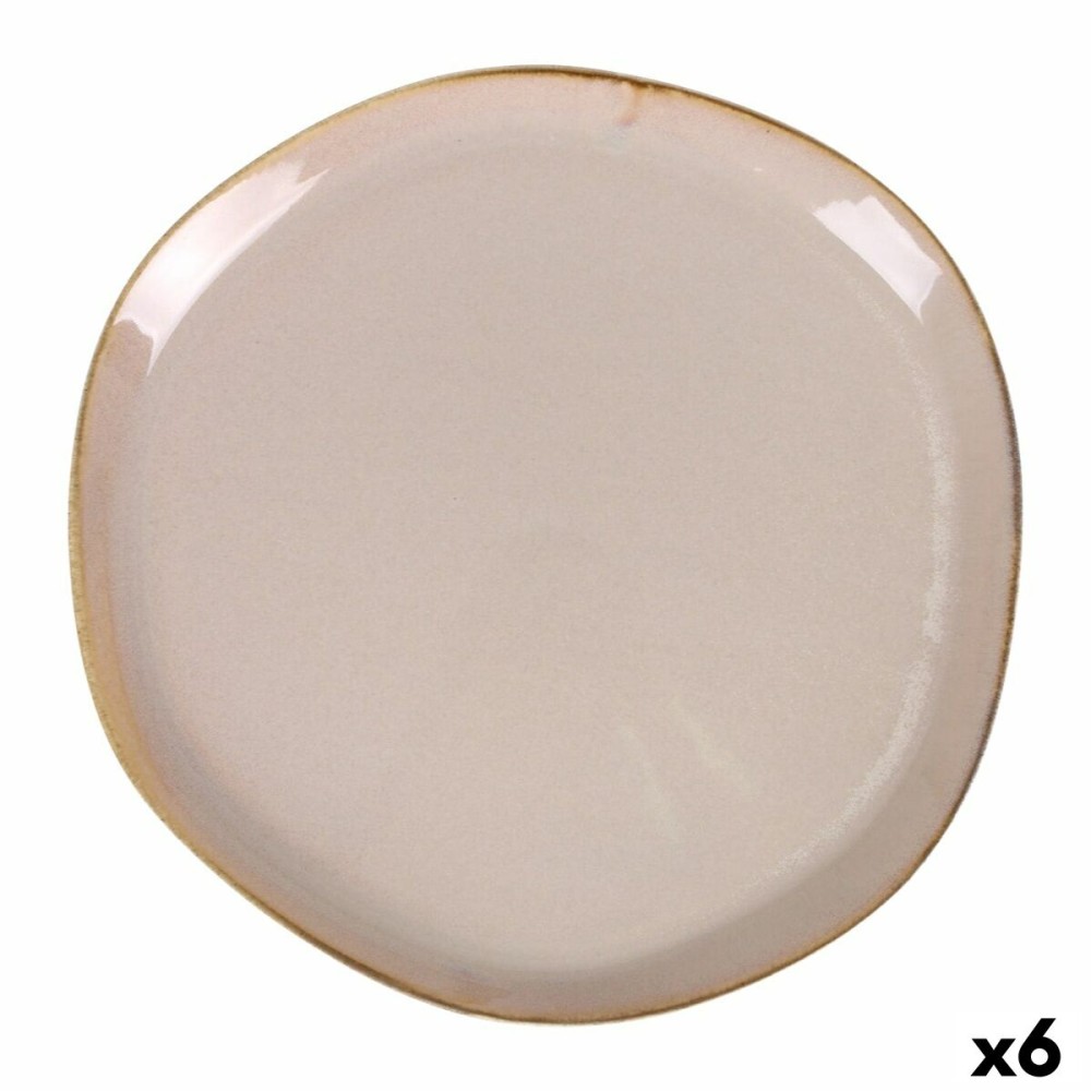 Flat Plate Duomo Beige Ø 28 cm (6 Units)