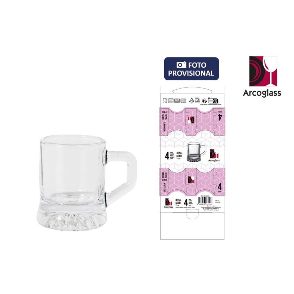 Ensemble de Verres à Liqueur La Mediterránea Royal gold 4 Pièces (24 Unités)