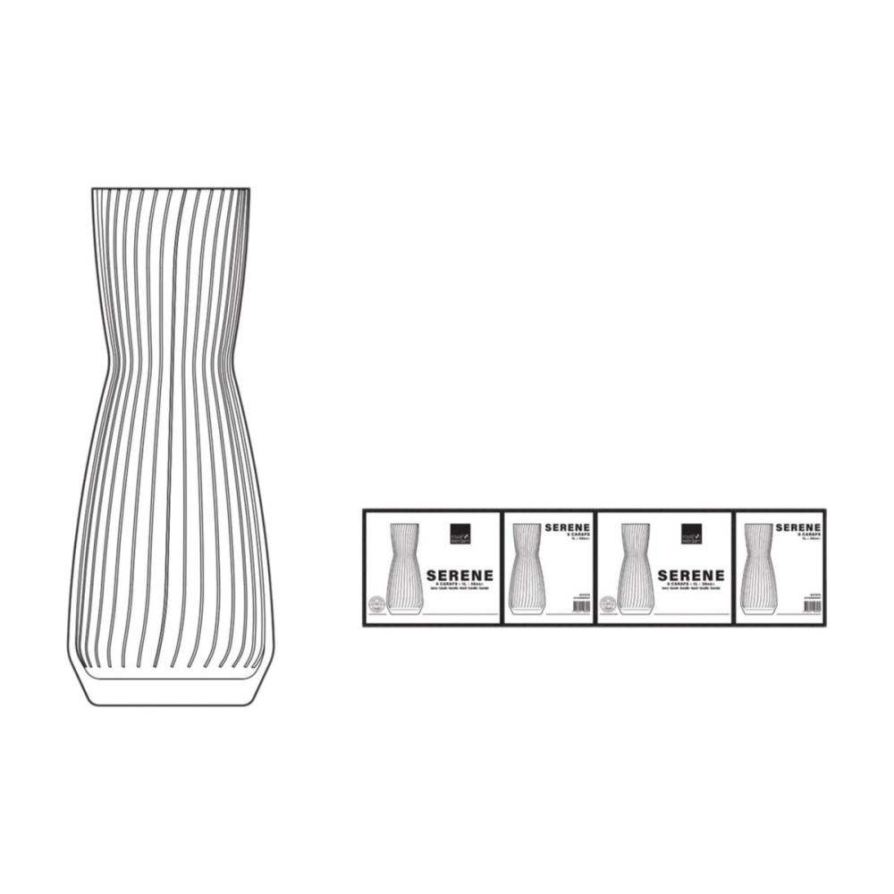 Glas-Flasche La Mediterránea 1 L (6 Stück)