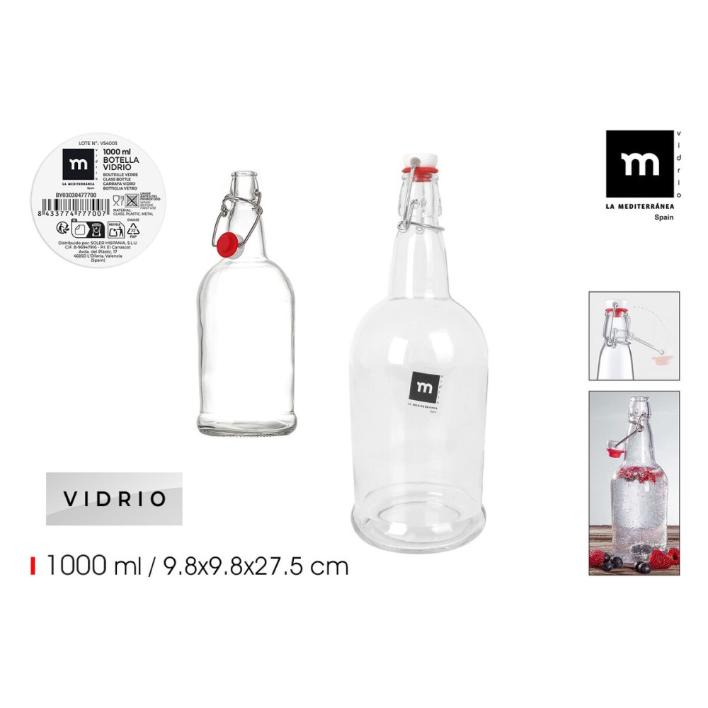 Bouteille en Verre La Mediterránea 1 L (12 Unités)