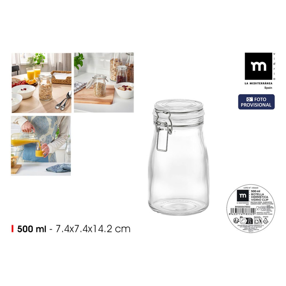 Glas-Flasche La Mediterránea Glas 500 ml 0,5 L (12 Stück)