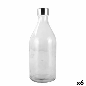 Glas-Flasche La Mediterránea Metall Glas 1 L (6 Stück)