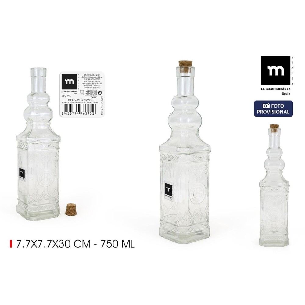 Glas-Flasche La Mediterránea Glas 750 ml (24 Stück)