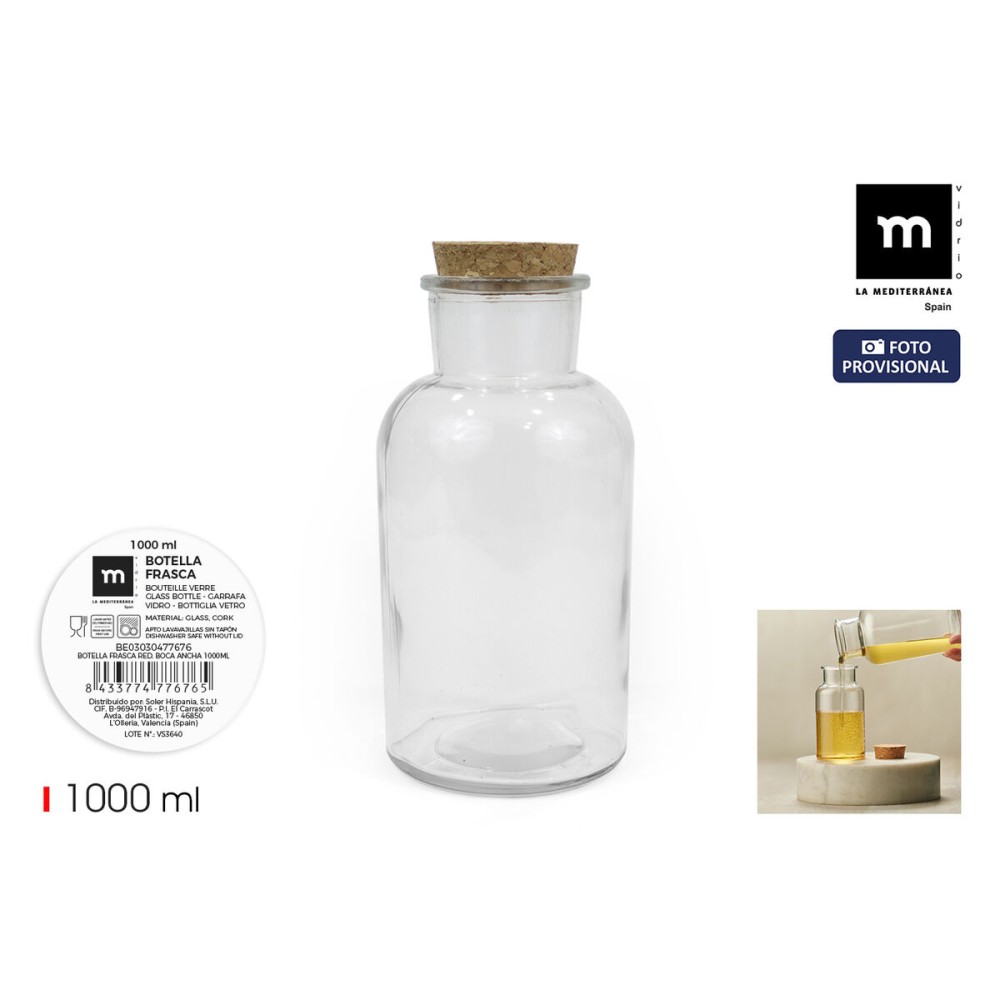 Bouteille en Verre La Mediterránea 1 L (12 Unités)
