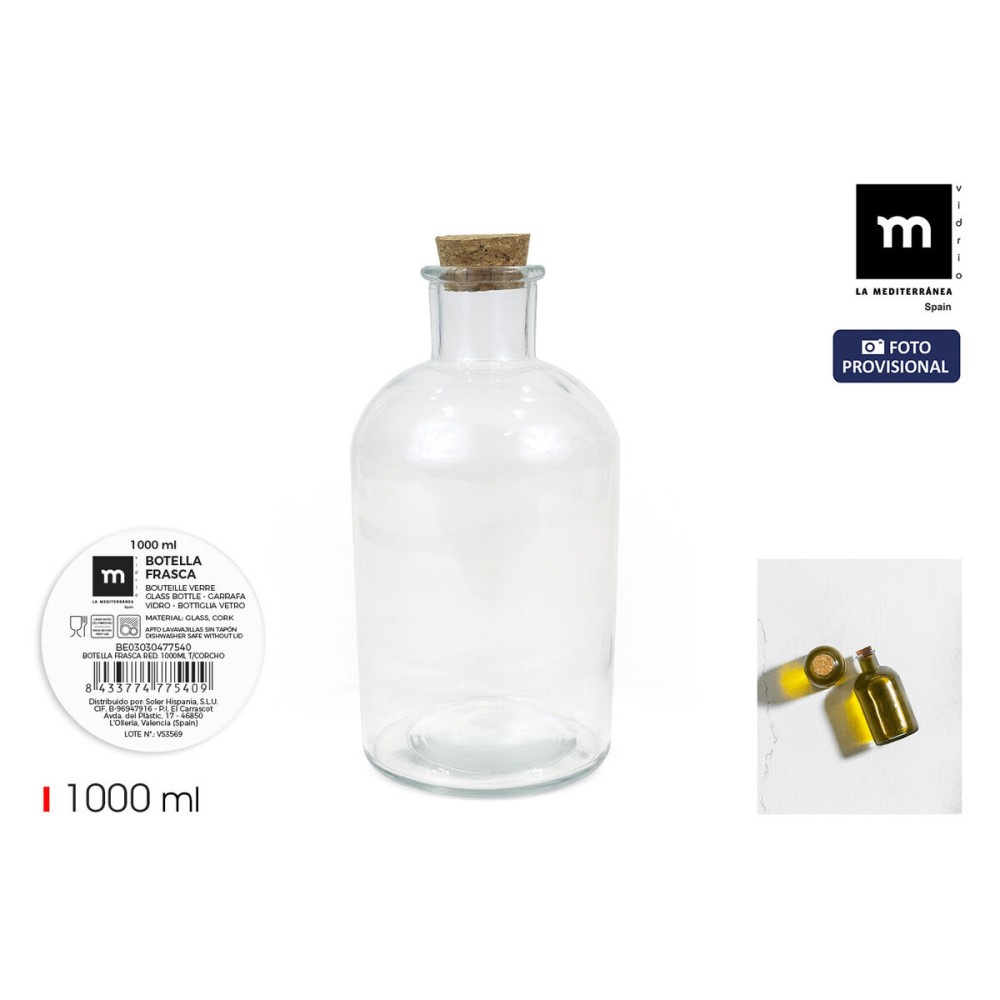 Bouteille en Verre La Mediterránea 1 L (12 Unités)