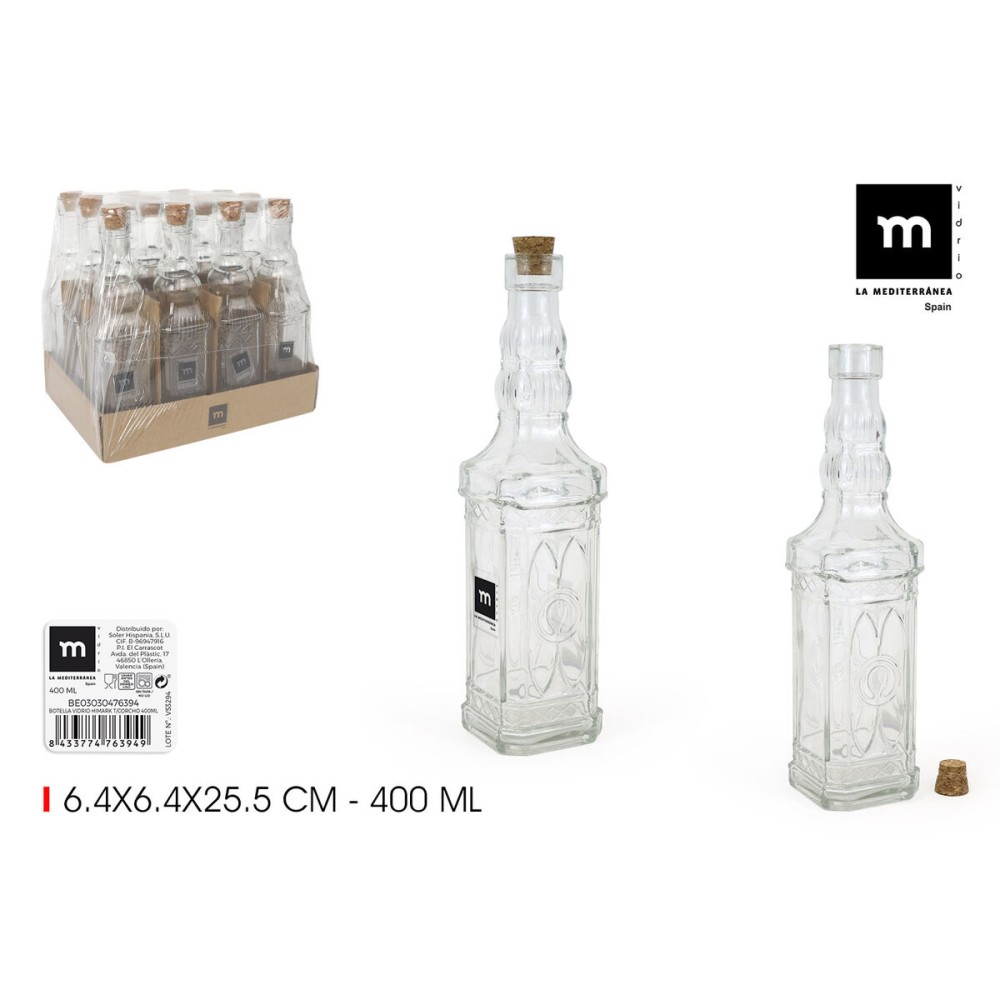 Glas-Flasche La Mediterránea Glas 400 ml (24 Stück)