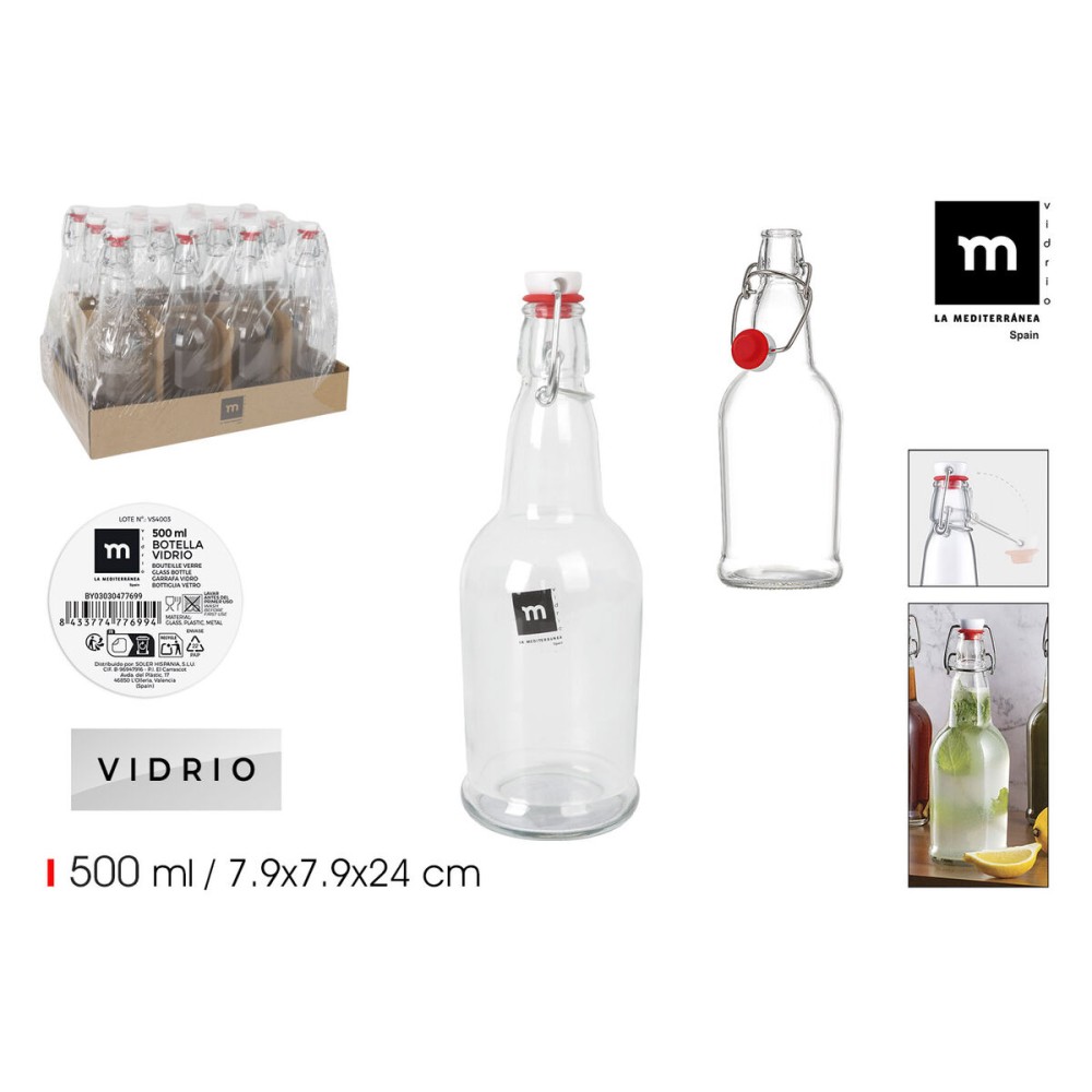 Glas-Flasche La Mediterránea 500 ml 0,5 L (24 Stück)
