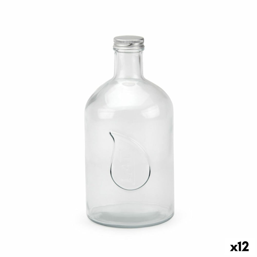 Glas-Flasche La Mediterránea Metall Glas 1,4 L (12 Stück)