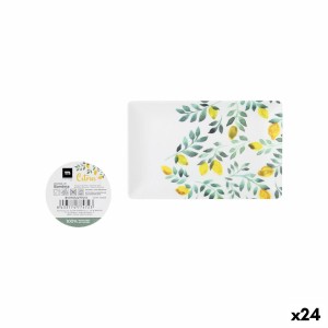 Tablett für Snacks La Mediterránea Zitronengelb 20 x 13 x 2 cm (24 Stück)