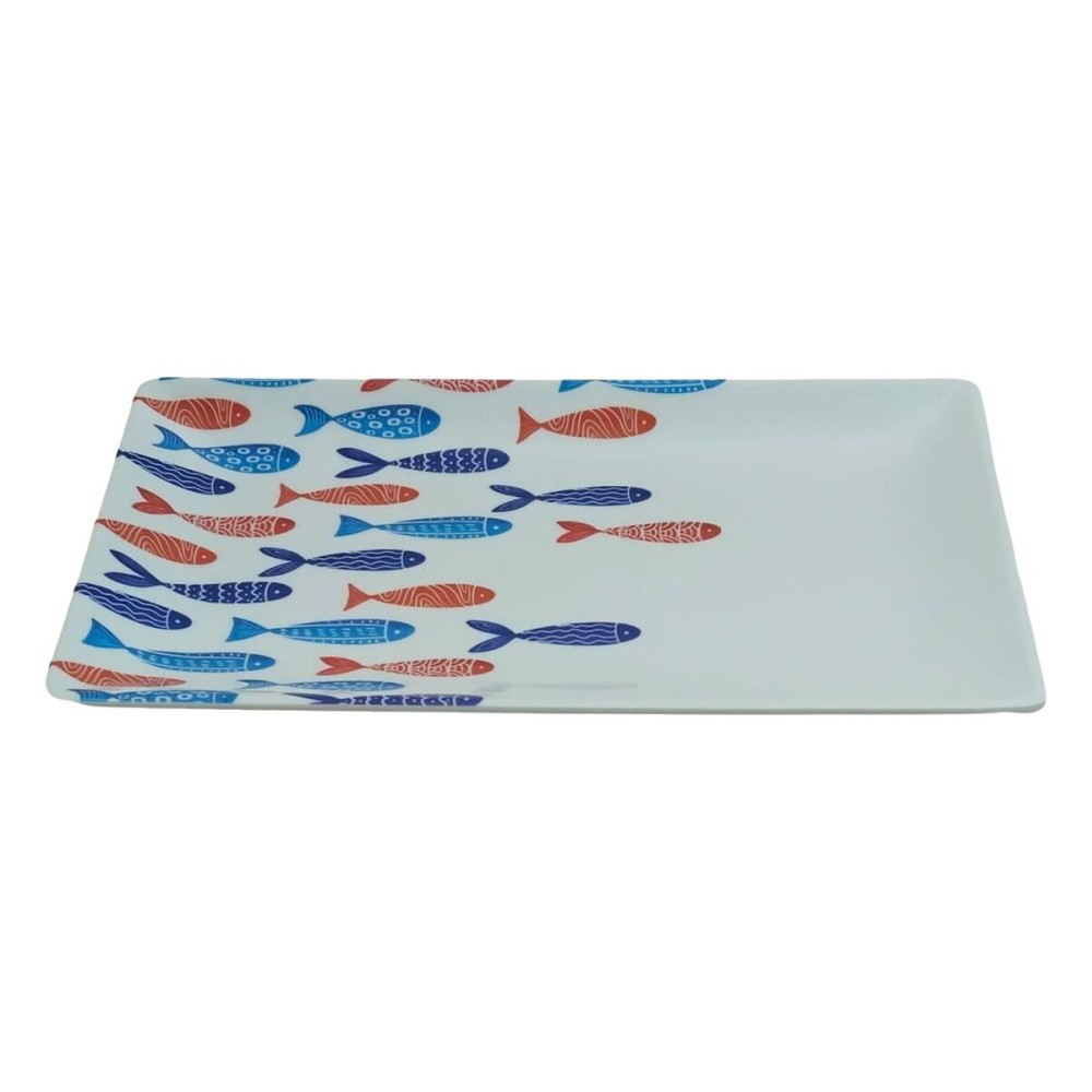 Tablett für Snacks La Mediterránea Fische 25 x 15 x 2 cm (12 Stück)