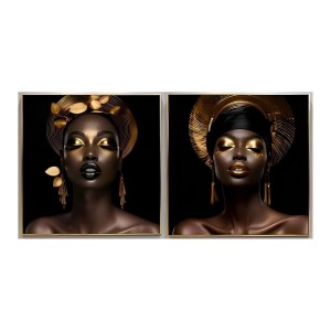 Painting Home ESPRIT Aluminium MDF Wood 80 x 3,5 x 80 cm