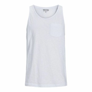 Tanktop Mann Jack & Jones Tampa Slub Weiß