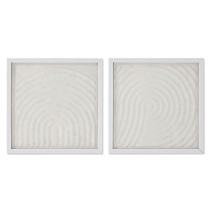 Satz mit 2 Bildern Home ESPRIT Papier Kristall 35 x 2 x 35 cm