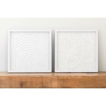 Satz mit 2 Bildern Home ESPRIT Papier Kristall 35 x 2 x 35 cm