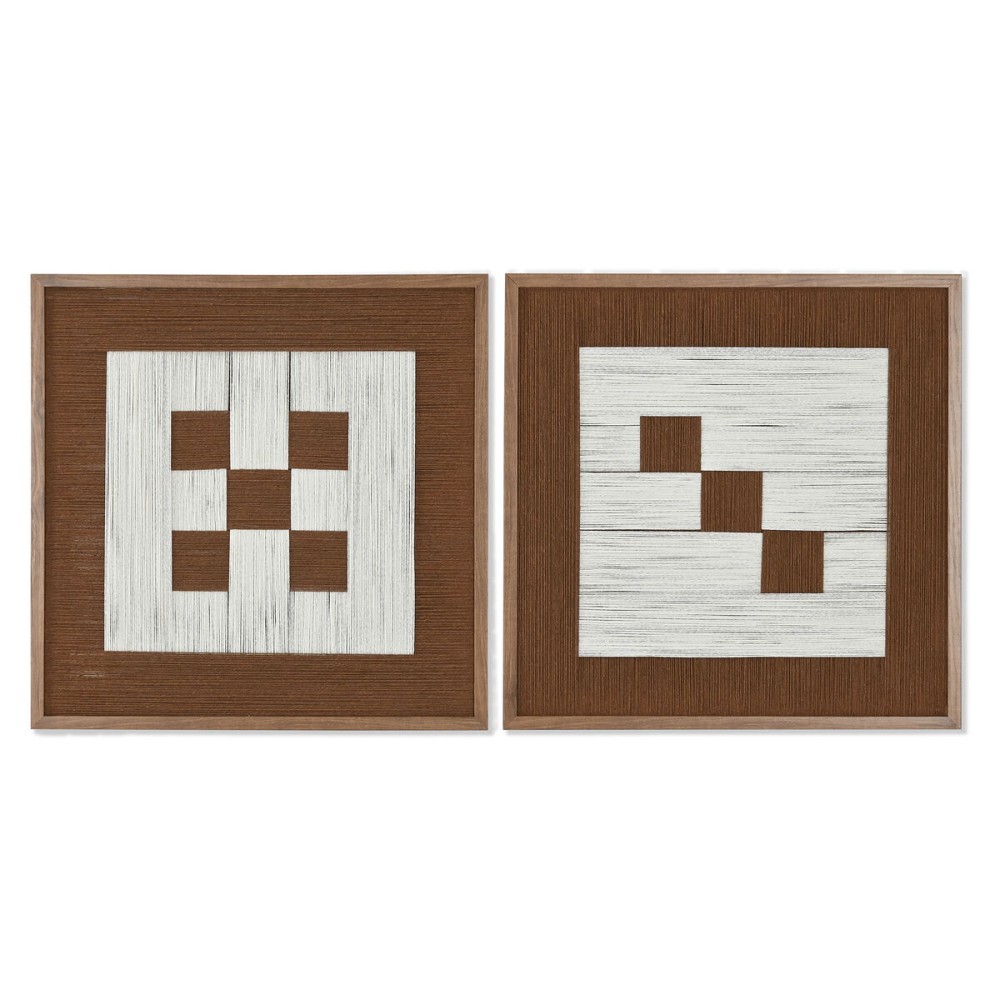 Cadre 3D Home ESPRIT Coton Sapin 50 x 3 x 50 cm