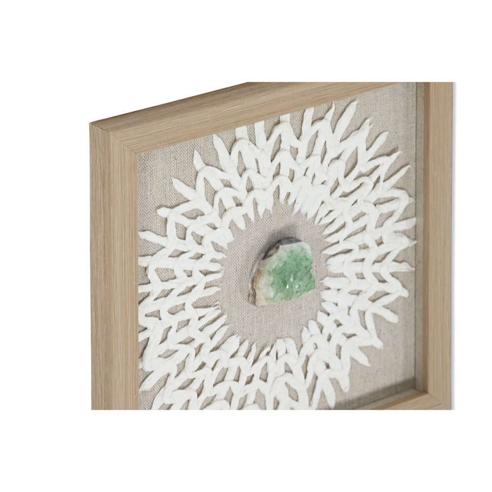 Satz mit 4 Bildern Home ESPRIT Papier Kristall 22 x 2 x 22 cm