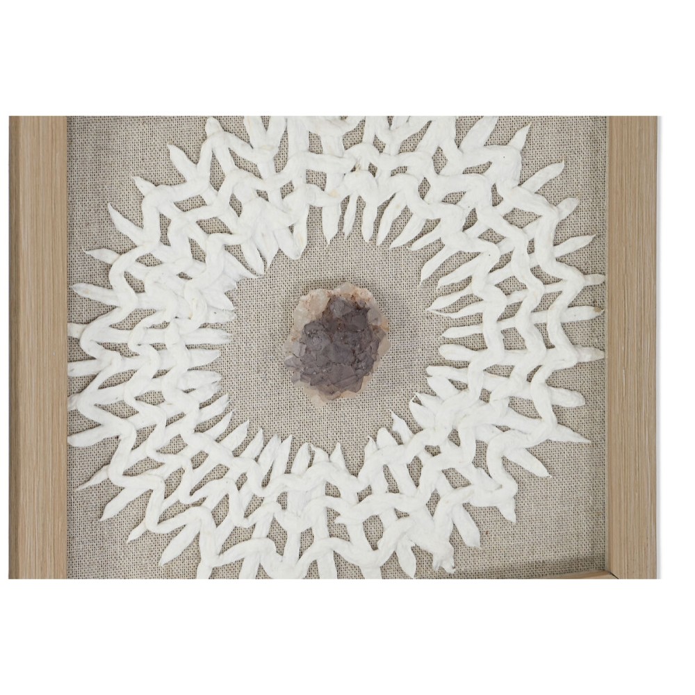 Satz mit 4 Bildern Home ESPRIT Papier Kristall 22 x 2 x 22 cm