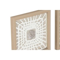 Satz mit 4 Bildern Home ESPRIT Papier Kristall 22 x 2 x 22 cm