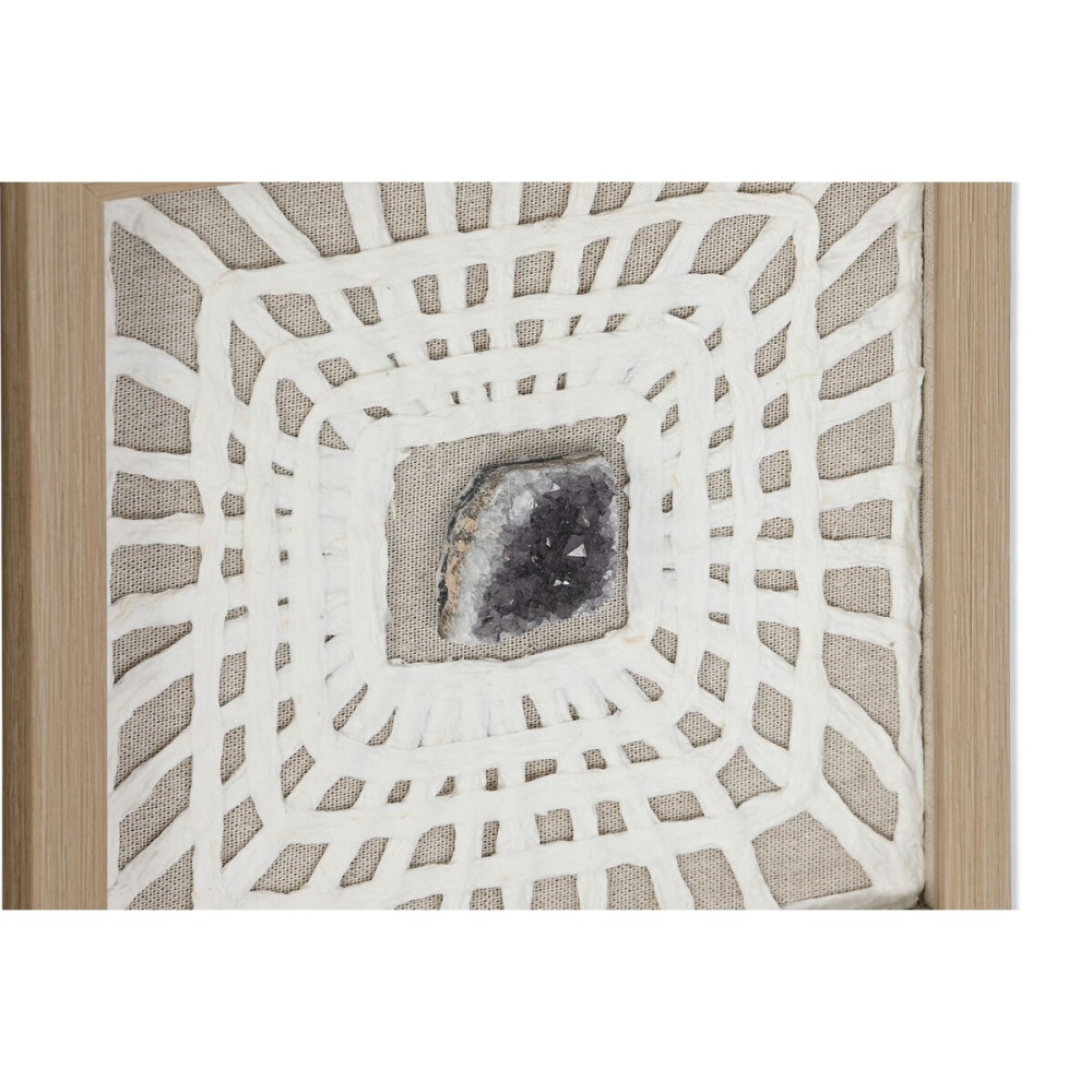 Satz mit 4 Bildern Home ESPRIT Papier Kristall 22 x 2 x 22 cm