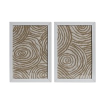 Satz mit 2 Bildern Home ESPRIT Papier Kristall 20 x 2 x 30 cm