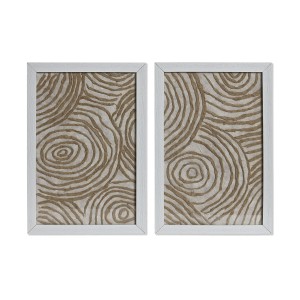 Satz mit 2 Bildern Home ESPRIT Papier Kristall 20 x 2 x 30 cm