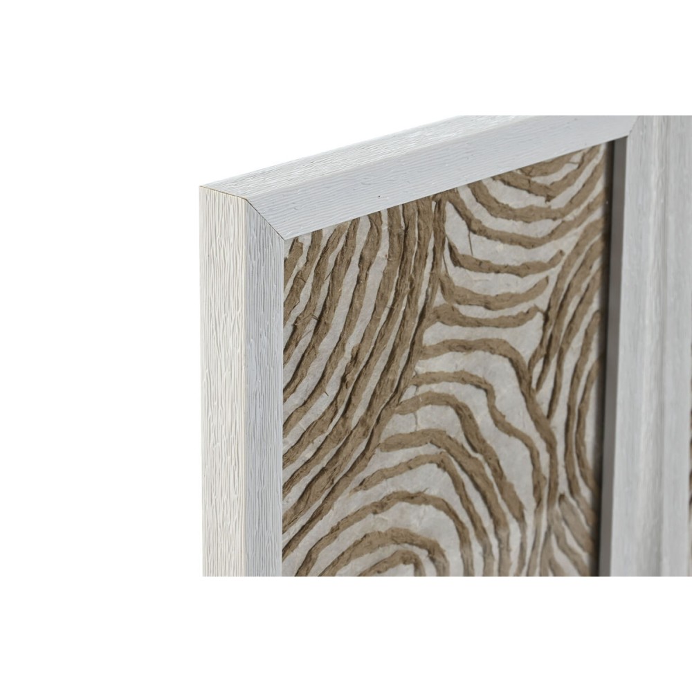 Satz mit 2 Bildern Home ESPRIT Papier Kristall 20 x 2 x 30 cm