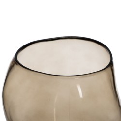 Vase Taupe Kristall 18,5 x 19,5 x 19,5 cm