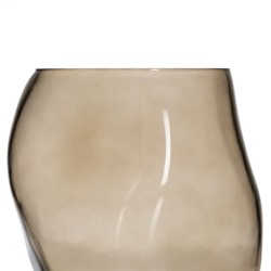 Vase Taupe Verre 18,5 x 19,5 x 19,5 cm