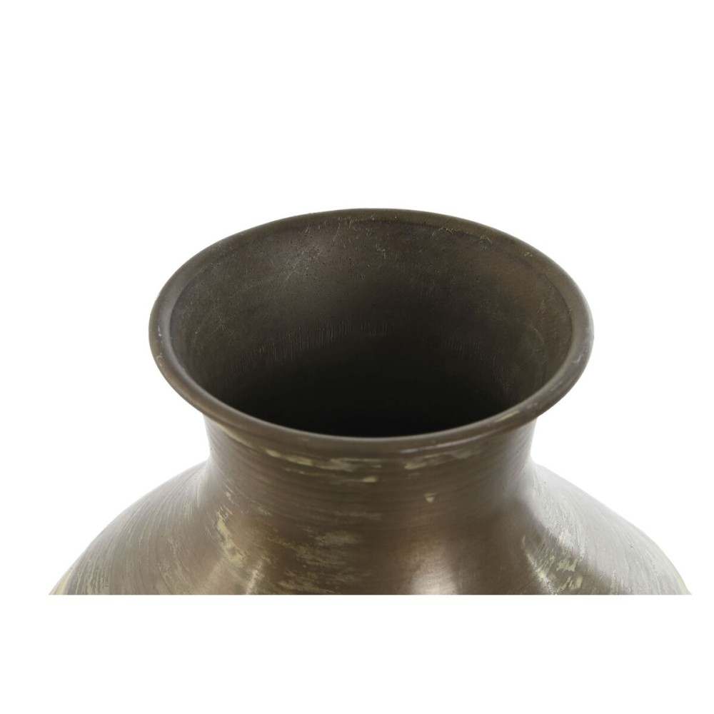 Vase Home ESPRIT grün Aluminium 18 x 18 x 30 cm