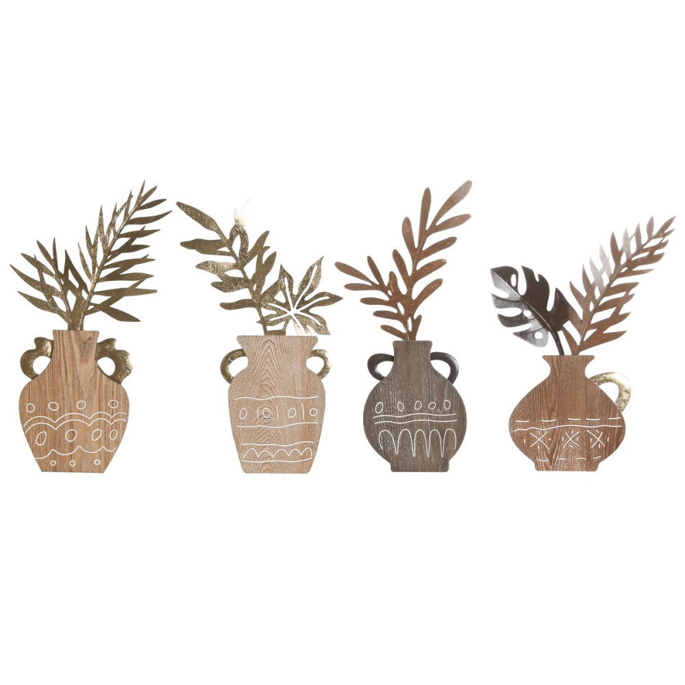 Deko-Figur Home ESPRIT natürlich Vase Boho 28,5 x 2 x 50 cm (4 Stück)