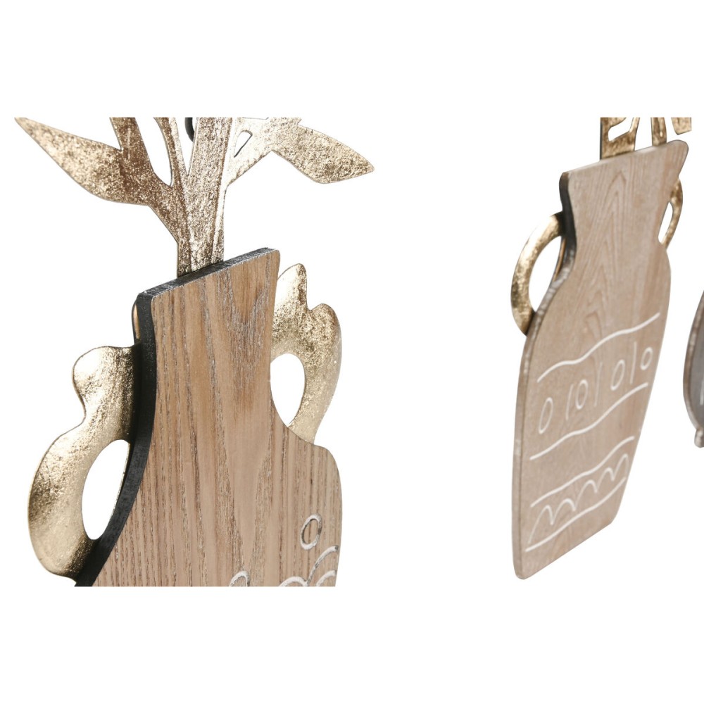 Figurine Décorative Home ESPRIT Naturel Vase Boho 28,5 x 2 x 50 cm (4 Unités)