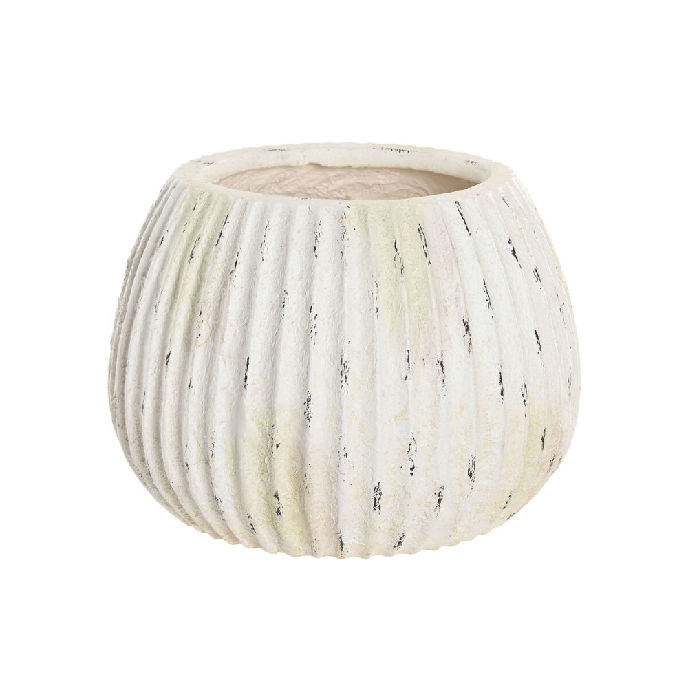 Vase Home ESPRIT Weiß Magnesium 36 x 36 x 26 cm
