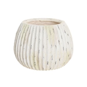 Vase Home ESPRIT Weiß Magnesium 36 x 36 x 26 cm