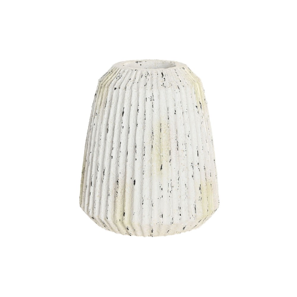 Vase Home ESPRIT Weiß Magnesium 28,5 x 28,5 x 32,5 cm
