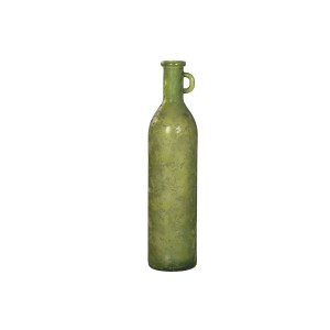 Vase Home ESPRIT grün Recyceltes Glas Antiker Finish 18 x 18 x 75 cm