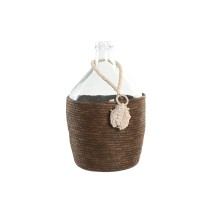 Vase Home ESPRIT Durchsichtig Dunkelbraun Kristall natürlich Kolonial 26 x 26 x 39 cm