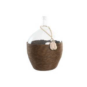 Vase Home ESPRIT Durchsichtig Dunkelbraun Kristall Kolonial 37 x 37 x 55 cm
