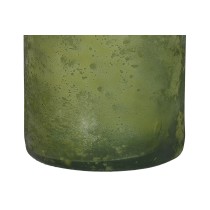 Vase Home ESPRIT Green Recycled glass Aged finish 18 x 18 x 75 cm
