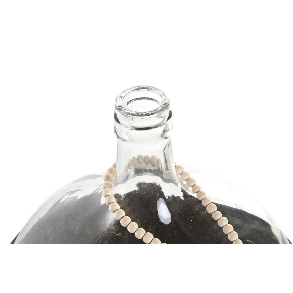 Vase Home ESPRIT Transparent Dark brown Crystal Colonial 37 x 37 x 55 cm