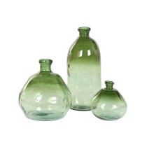 Vase Home ESPRIT grün Recyceltes Glas 34 x 34 x 73 cm