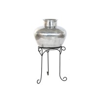 Vase Home ESPRIT Schwarz Silberfarben Aluminium 45 x 45 x 95 cm