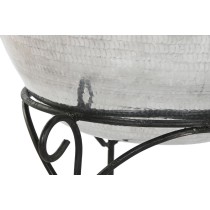 Vase Home ESPRIT Black Silver Aluminium 45 x 45 x 95 cm
