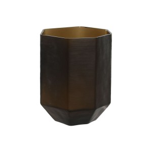 Vase Home ESPRIT Dunkelgrau Kristall Moderne 18 x 18 x 22 cm