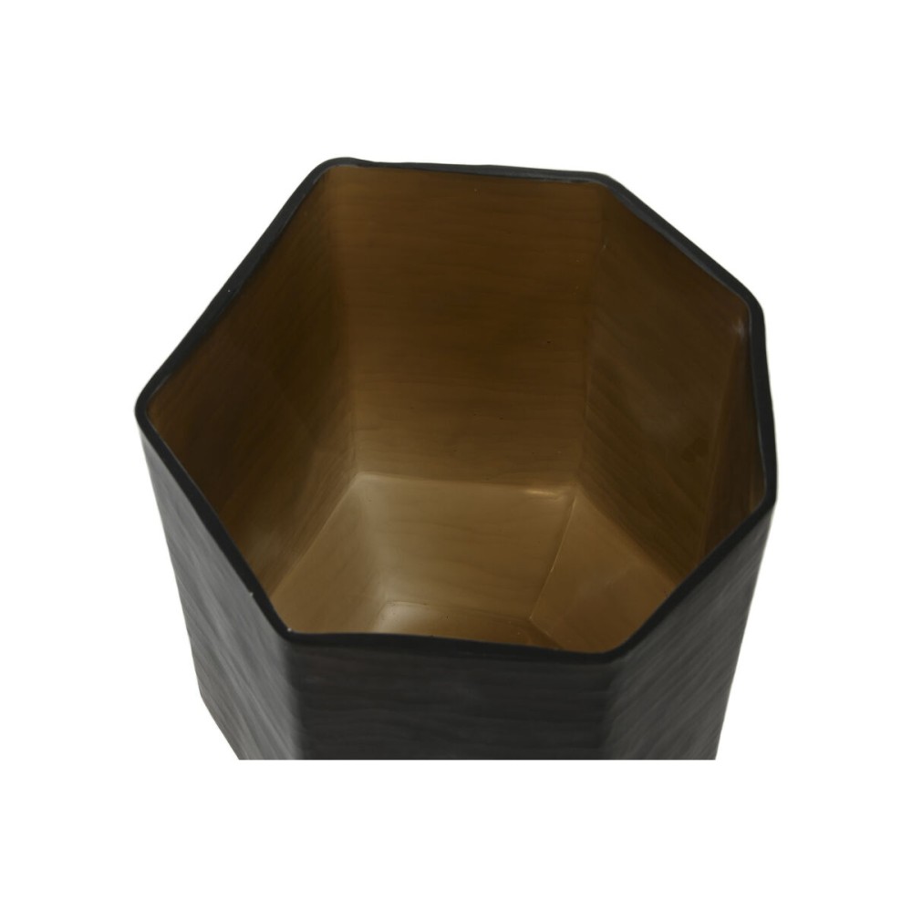 Vase Home ESPRIT Dark grey Crystal Modern 18 x 18 x 22 cm