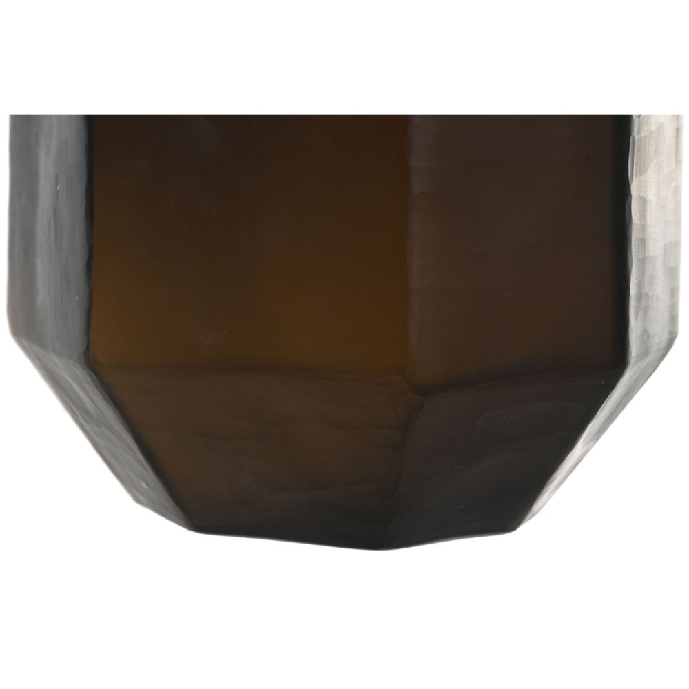 Vase Home ESPRIT Dunkelgrau Kristall Moderne 18 x 18 x 22 cm