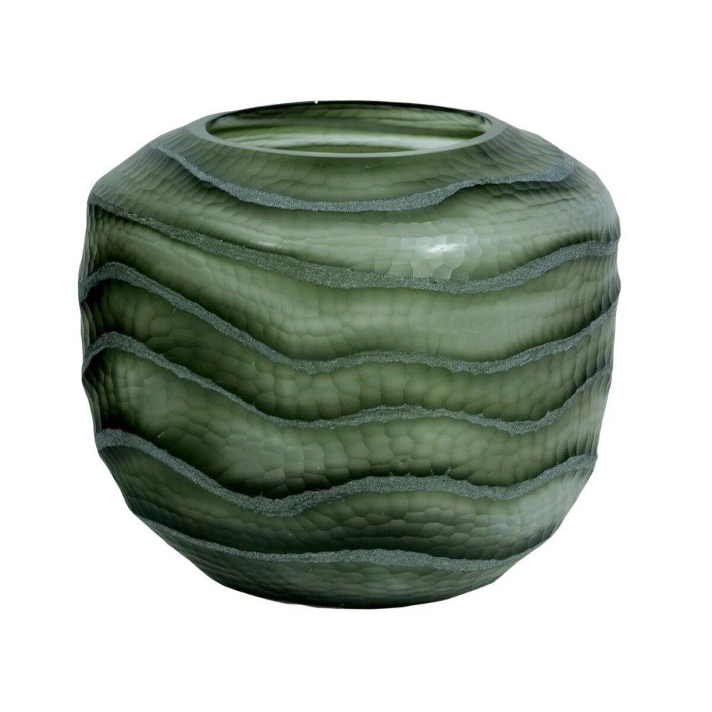Vase Home ESPRIT grün Kristall Moderne 20 x 20 x 18 cm